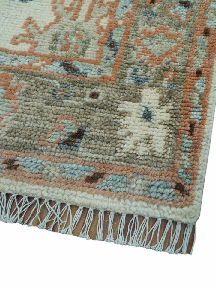 Traditional Turkish Design Beige 4x6 Hand knotted Wool Area Rug - The Rug Decor