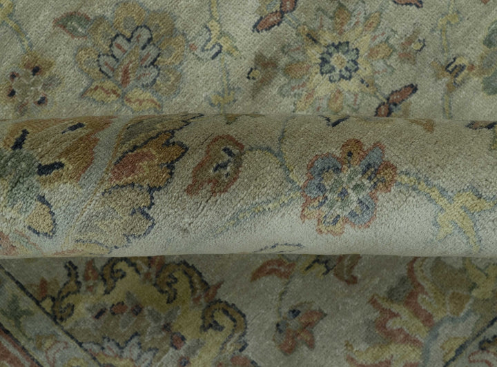 Traditional Turkish Design Beige And Rust 6x9 Hand Knotted Wool Area Rug - The Rug Decor