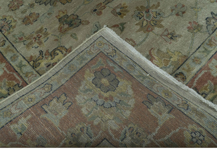 Traditional Turkish Design Beige And Rust 6x9 Hand Knotted Wool Area Rug - The Rug Decor