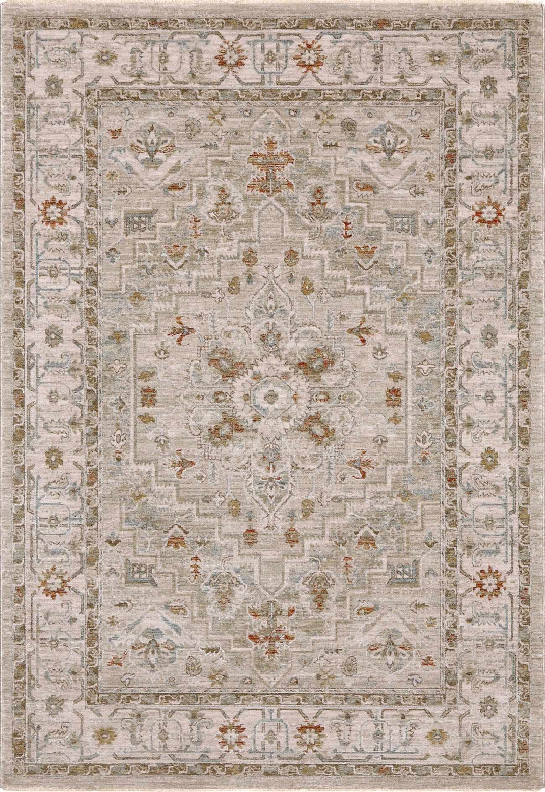 Traditional Turkish Design Beige And Rust Rug - The Rug Decor