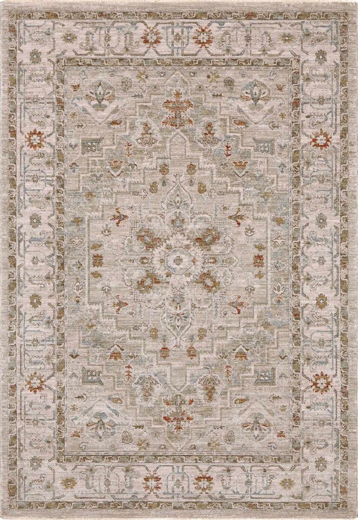 Traditional Turkish Design Beige And Rust Rug - The Rug Decor