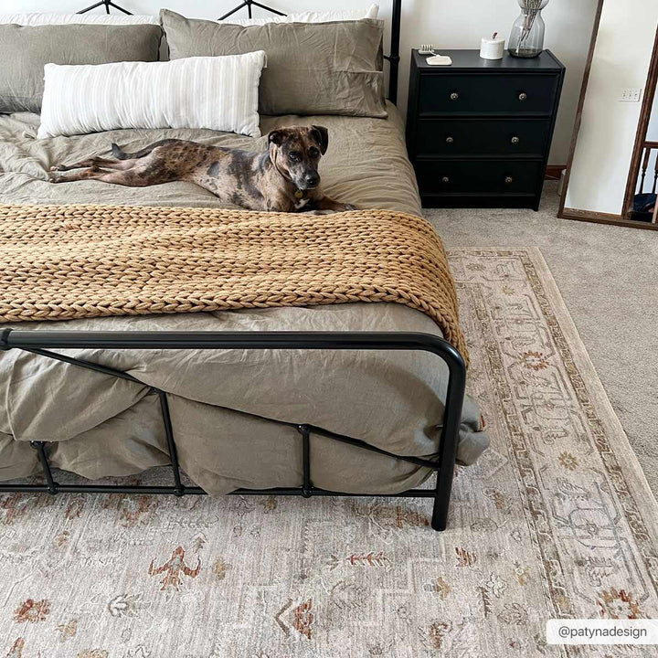 Traditional Turkish Design Beige And Rust Rug - The Rug Decor