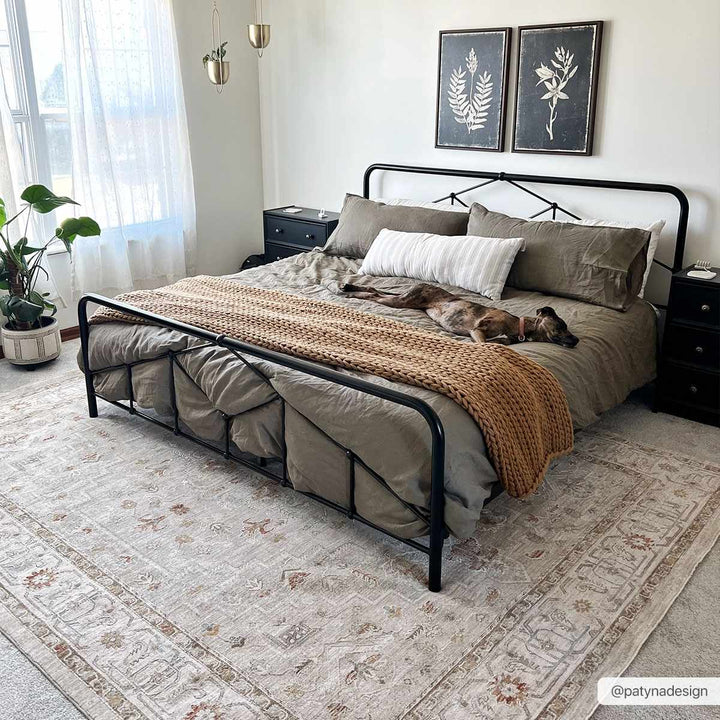 Traditional Turkish Design Beige And Rust Rug - The Rug Decor