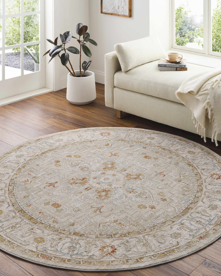 Traditional Turkish Design Beige And Rust Rug - The Rug Decor