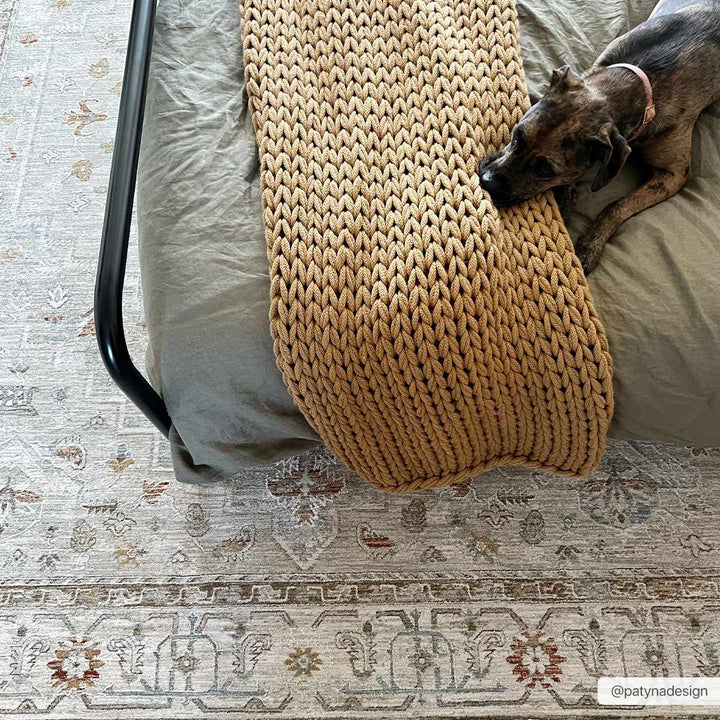 Traditional Turkish Design Beige And Rust Rug - The Rug Decor