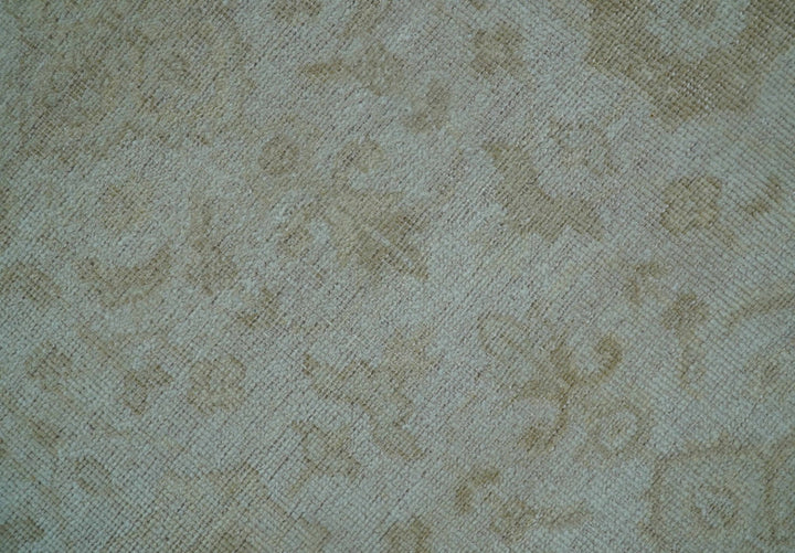 Traditional Turkish Design Beige Hand Knotted 9x12 Wool Area Rug - The Rug Decor
