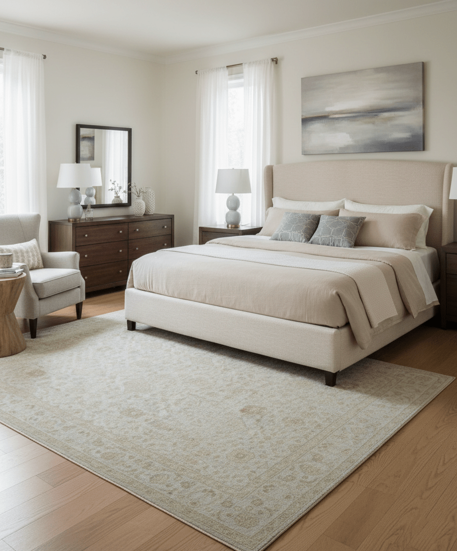 Traditional Turkish Design Beige Hand Knotted 9x12 Wool Area Rug - The Rug Decor