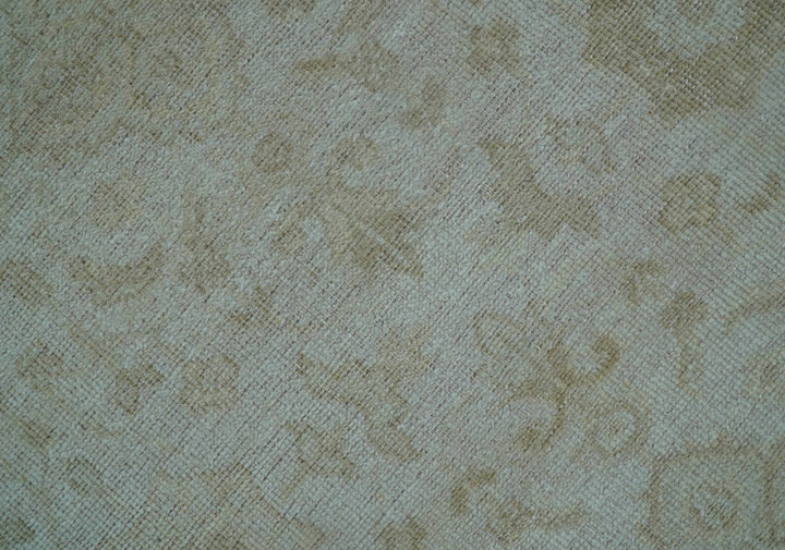 Traditional Turkish Design Beige Hand Knotted 9x12 Wool Area Rug - The Rug Decor