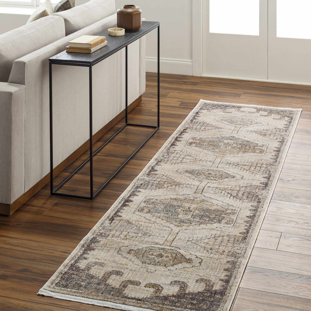 Traditional Turkish Design Beige Machine Woven Rug - The Rug Decor