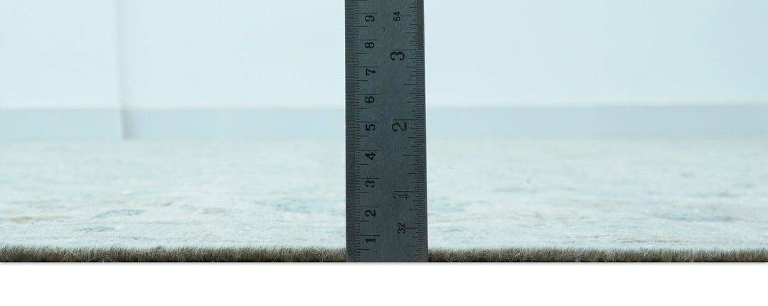 Traditional Turkish Design Blue And Beige 10x14 Hand Knotted Wool Area Rug - The Rug Decor