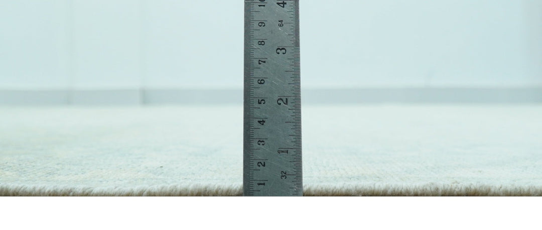 Traditional Turkish Design Fine Blue And Beige Hand Knotted 10x14 Wool Area Rug - The Rug Decor