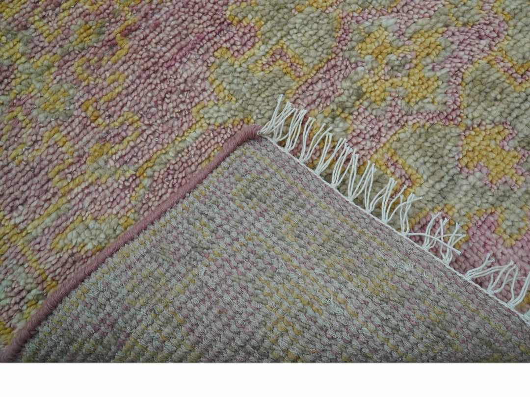 Traditional Turkish Design Pink Hand Knotted 3X5 Wool Rug - The Rug Decor