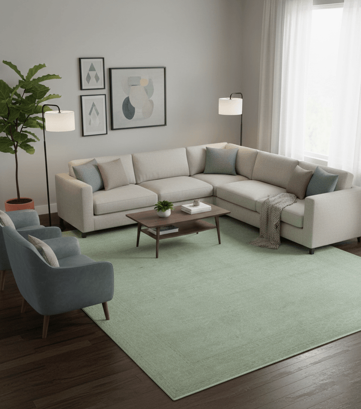 Traditional Turkish Fine Blue And Beige 9.7x12 Hand Knotted Wool Rug - The Rug Decor