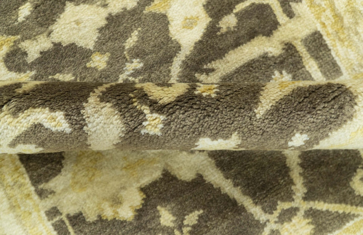 Traditional Turkish Oushak Design Beige And Brown 3x5 Hand Knotted Wool Area Rug - The Rug Decor