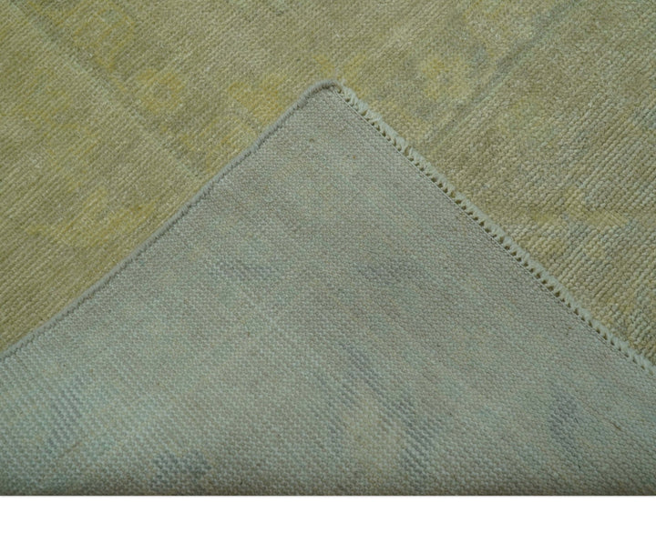 Traditional Turkish (Oushak) Design Gold And Gray Hand Knotted 8x10 Wool Area Rug - The Rug Decor