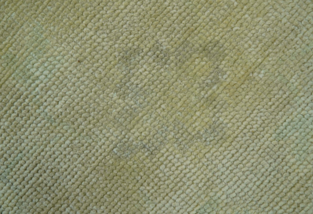 Traditional Turkish (Oushak) Design Gold And Gray Hand Knotted 8x10 Wool Area Rug - The Rug Decor