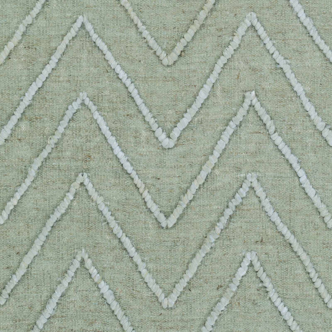 Trampas Modern Chevron Pattern Green Hand Woven Jute Area Rug - The Rug Decor