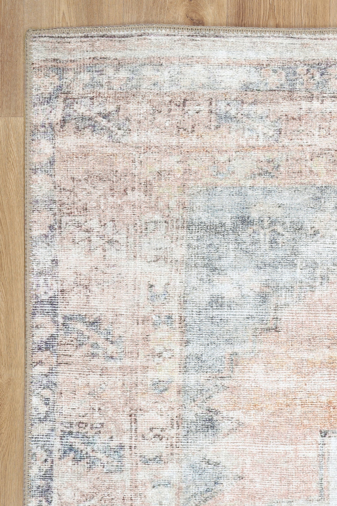 Transitional Beige And Gray Machine Washable Rug - The Rug Decor