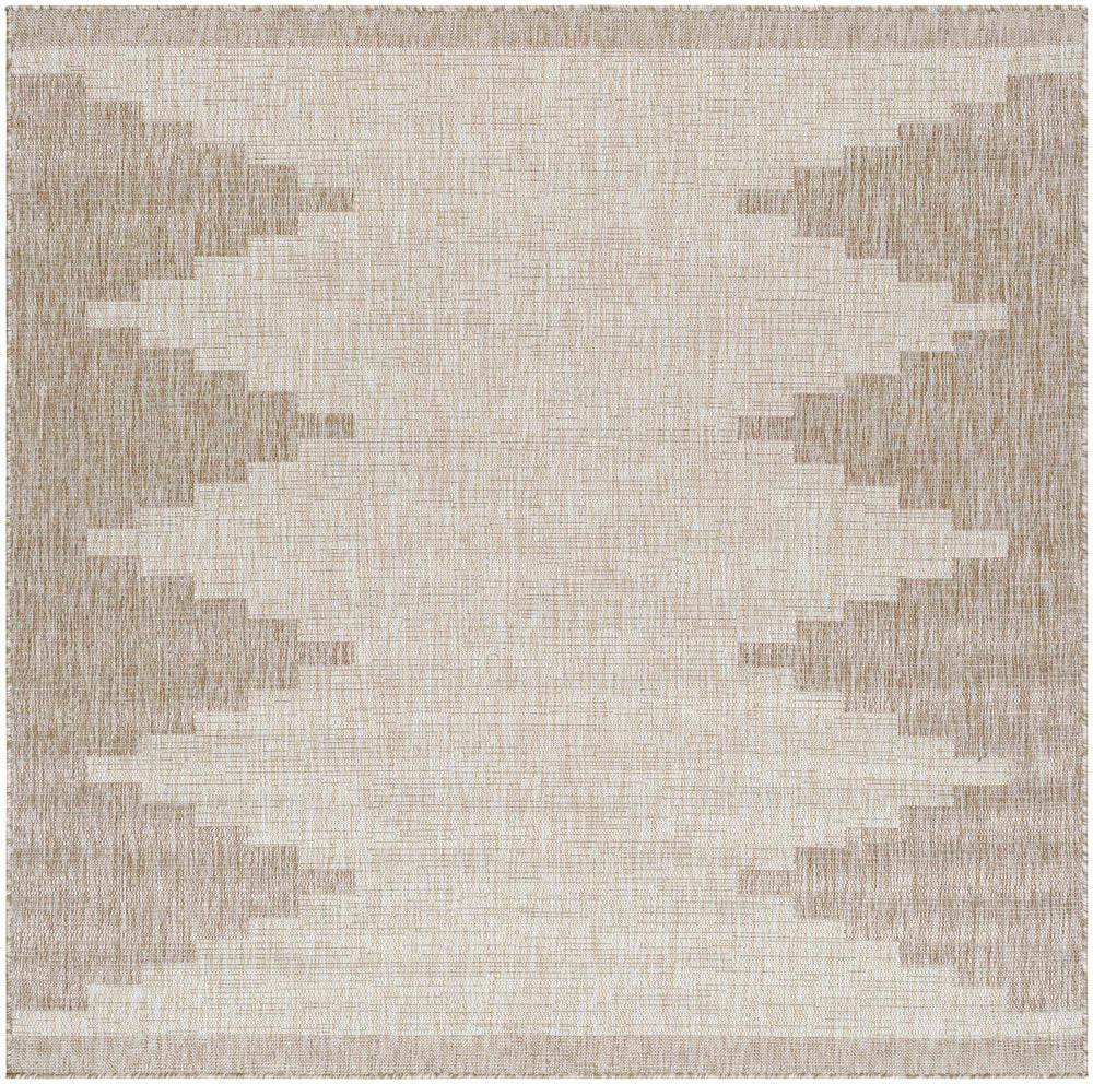 Transitional Camel and Beige Bohemian Machine Woven Area Rug - The Rug Decor