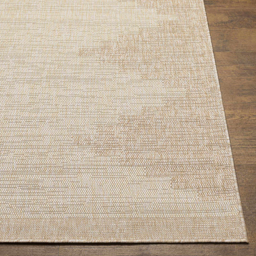 Transitional Camel and Beige Bohemian Machine Woven Area Rug - The Rug Decor