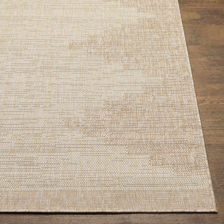 Transitional Camel and Beige Bohemian Machine Woven Area Rug - The Rug Decor