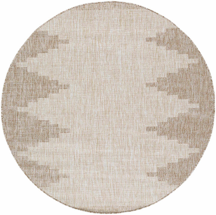 Transitional Camel and Beige Bohemian Machine Woven Area Rug - The Rug Decor