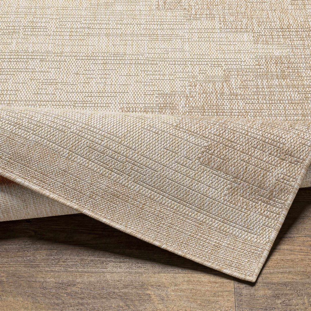 Transitional Camel and Beige Bohemian Machine Woven Area Rug - The Rug Decor