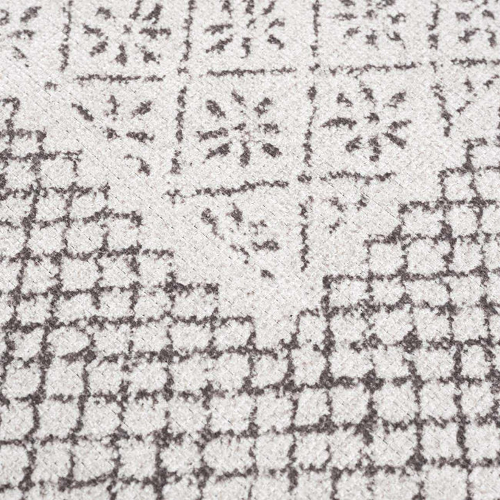 Transitional Design Ivory And Charcoal Washable Area Rug - The Rug Decor