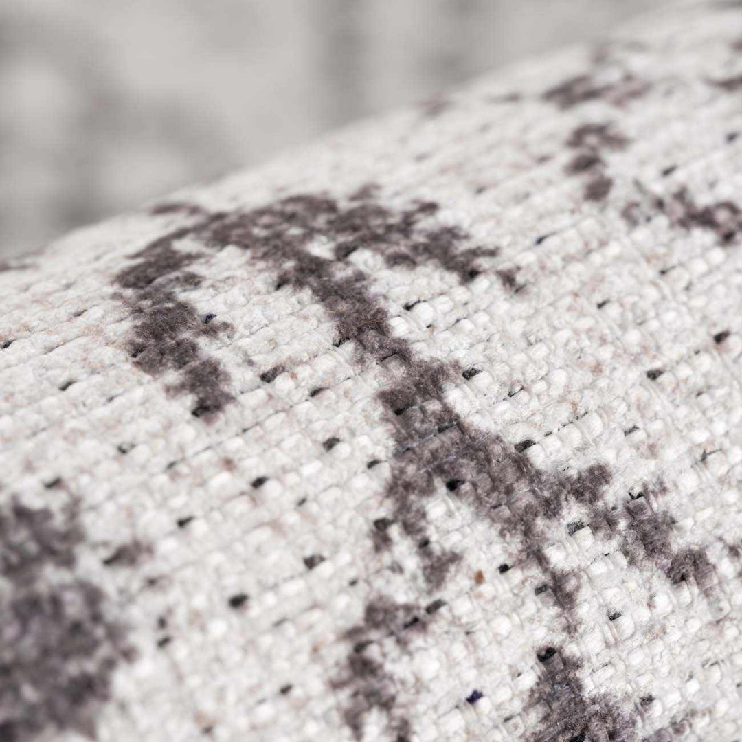 Transitional Design Ivory And Charcoal Washable Area Rug - The Rug Decor