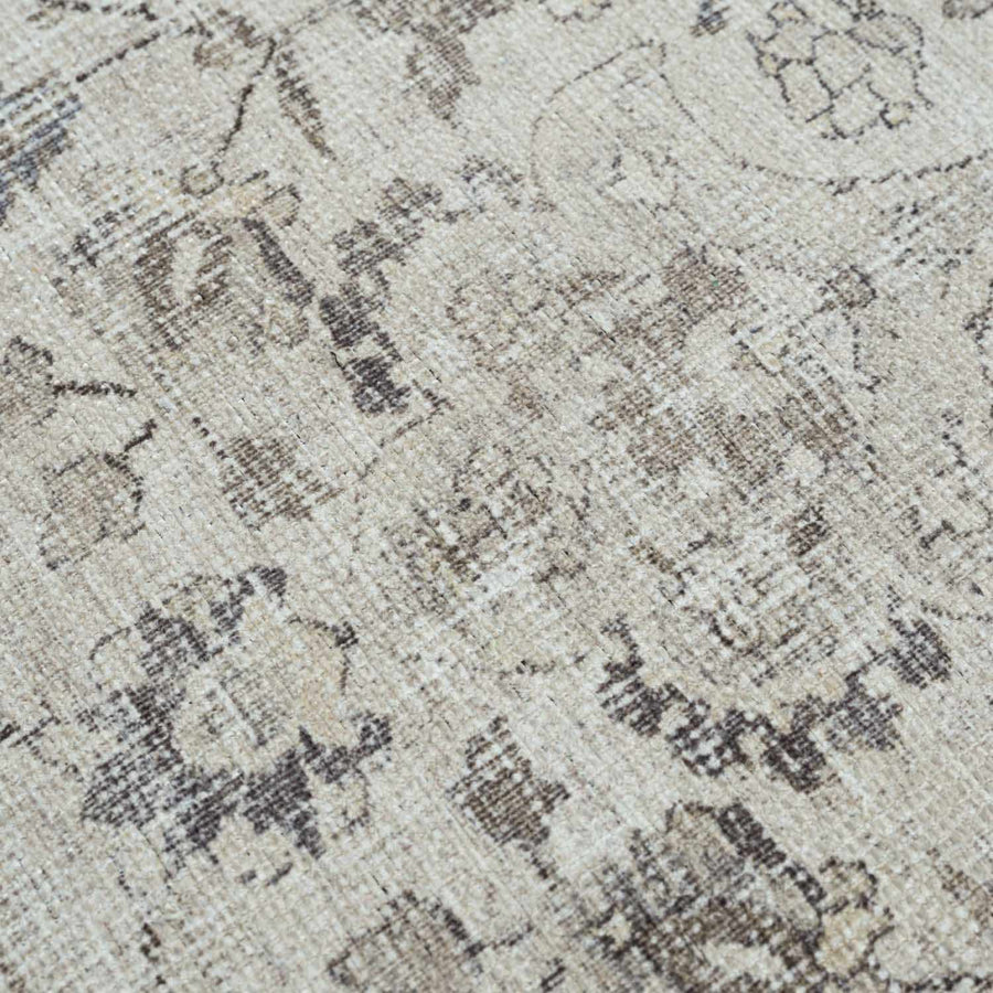 Transitional distressed Style Gray Washable Rug - The Rug Decor