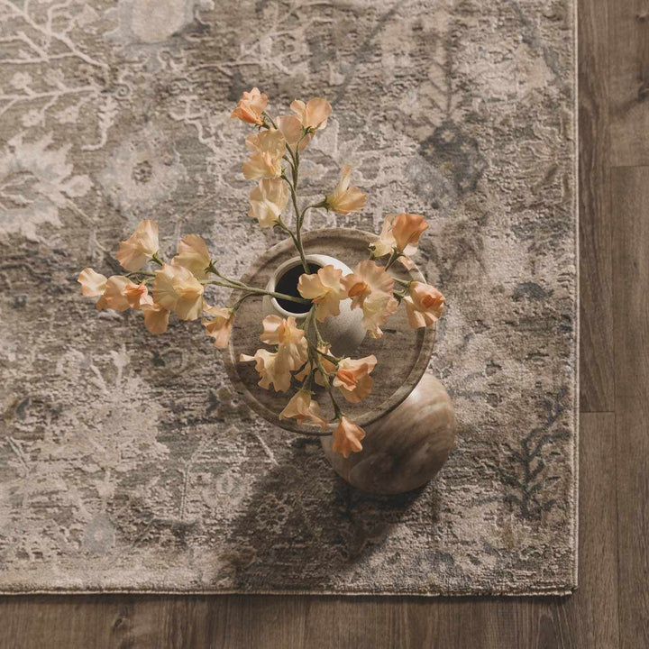 Transitional Gray And Beige Contemporary Area Rug - The Rug Decor