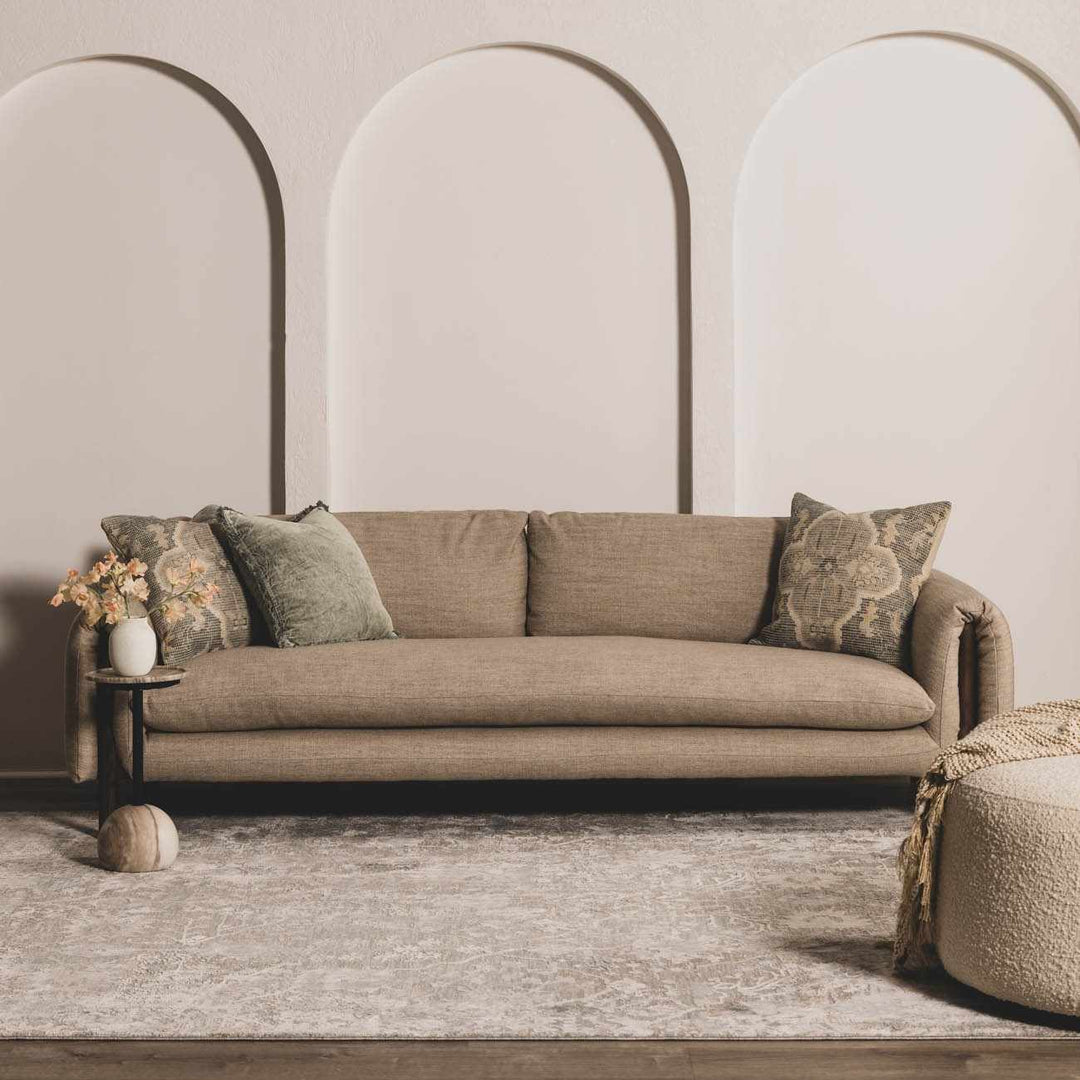 Transitional Gray And Beige Contemporary Area Rug - The Rug Decor