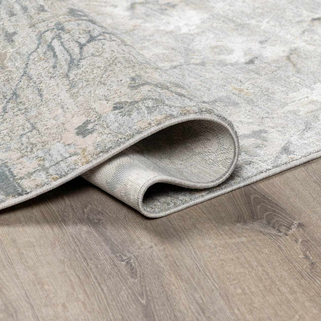 Transitional Gray And Beige Contemporary Area Rug - The Rug Decor
