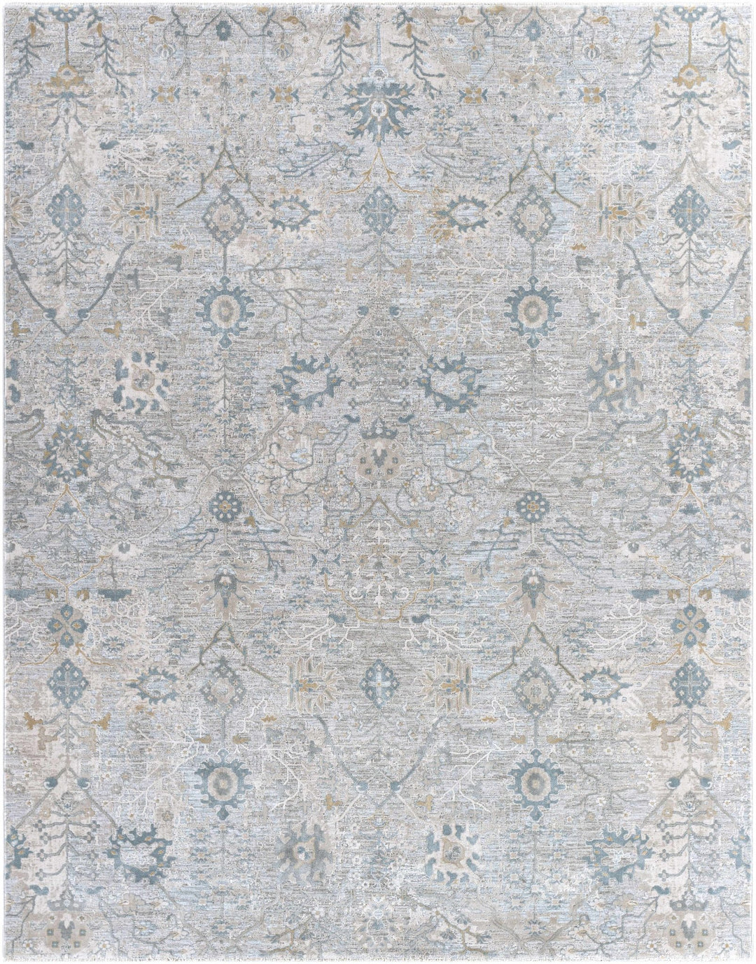 Transitional Gray And Beige Contemporary Area Rug - The Rug Decor