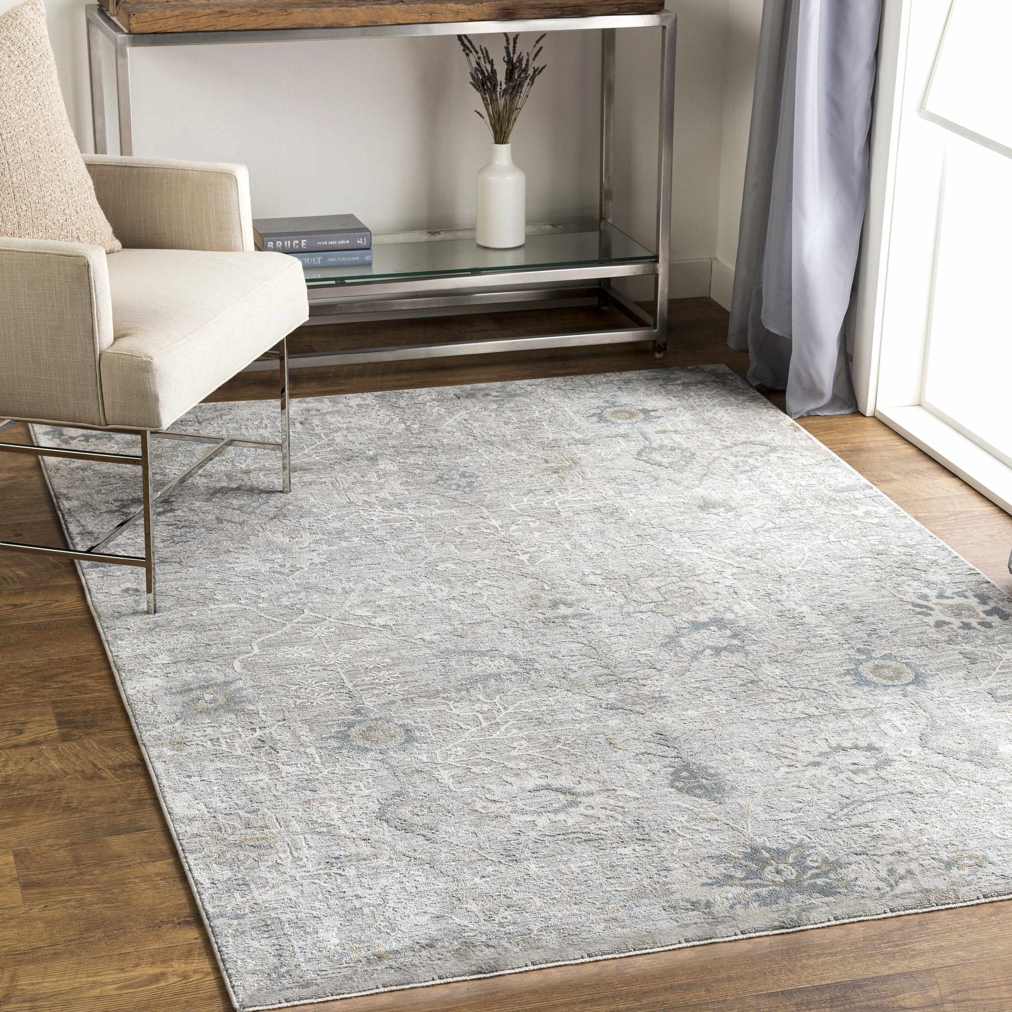 Transitional Gray And Beige Contemporary Area Rug – The Rug Decor