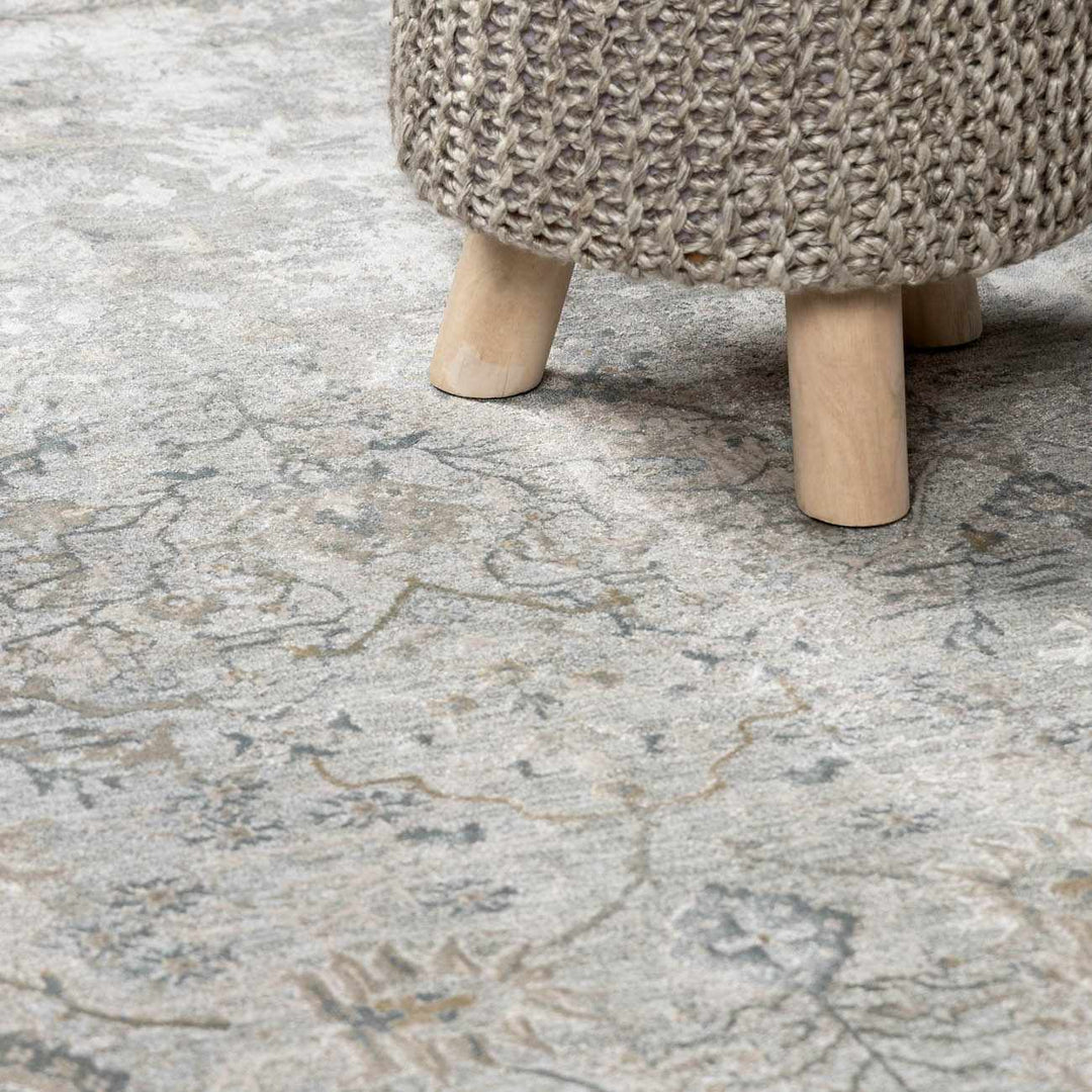 Transitional Gray And Beige Contemporary Area Rug - The Rug Decor