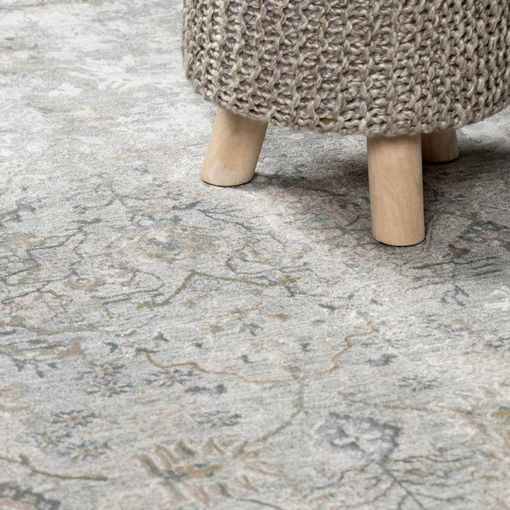 Transitional Gray And Beige Contemporary Area Rug - The Rug Decor