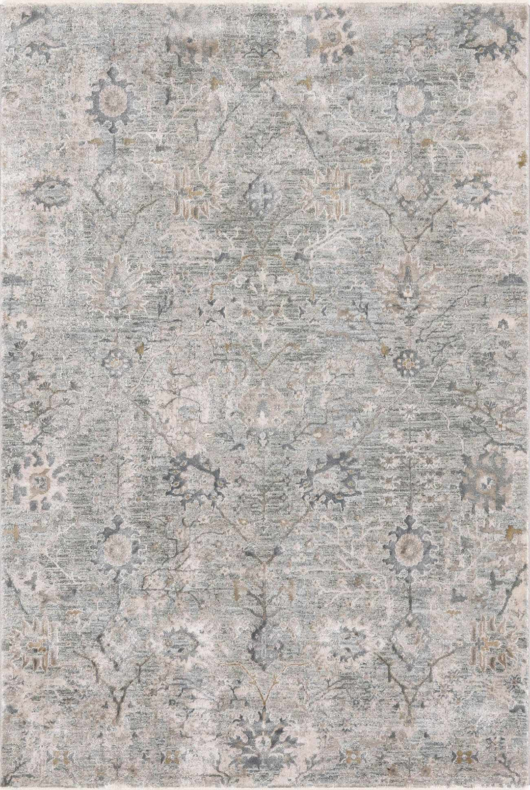 Transitional Gray And Beige Contemporary Area Rug - The Rug Decor