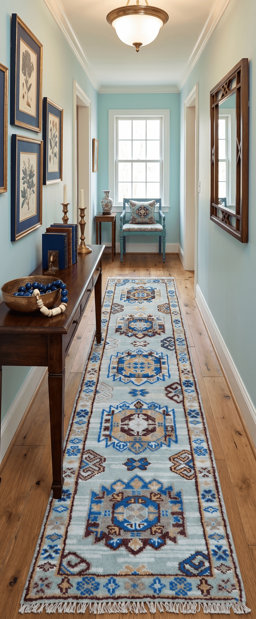 Transitional Silver And Brown Hand Knotted 2.7x10 Wool Rug - The Rug Decor