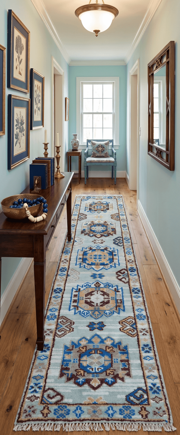Transitional Silver And Brown Hand Knotted 2.7x10 Wool Rug - The Rug Decor