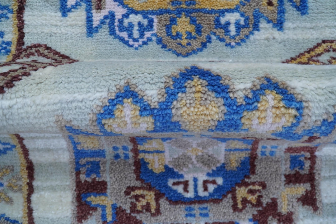 Transitional Silver And Brown Hand Knotted 2.7x10 Wool Rug - The Rug Decor