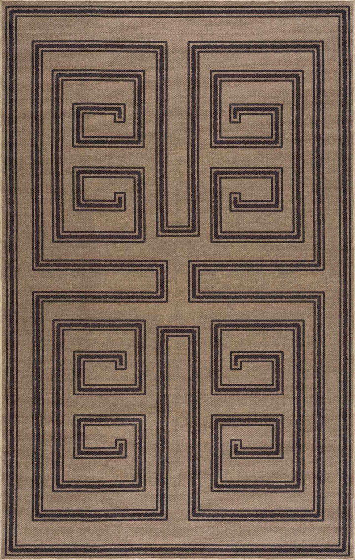 Transitional Style Brown Washable Jutely Rug - The Rug Decor