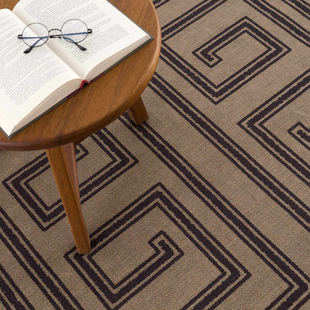 Transitional Style Brown Washable Jutely Rug - The Rug Decor