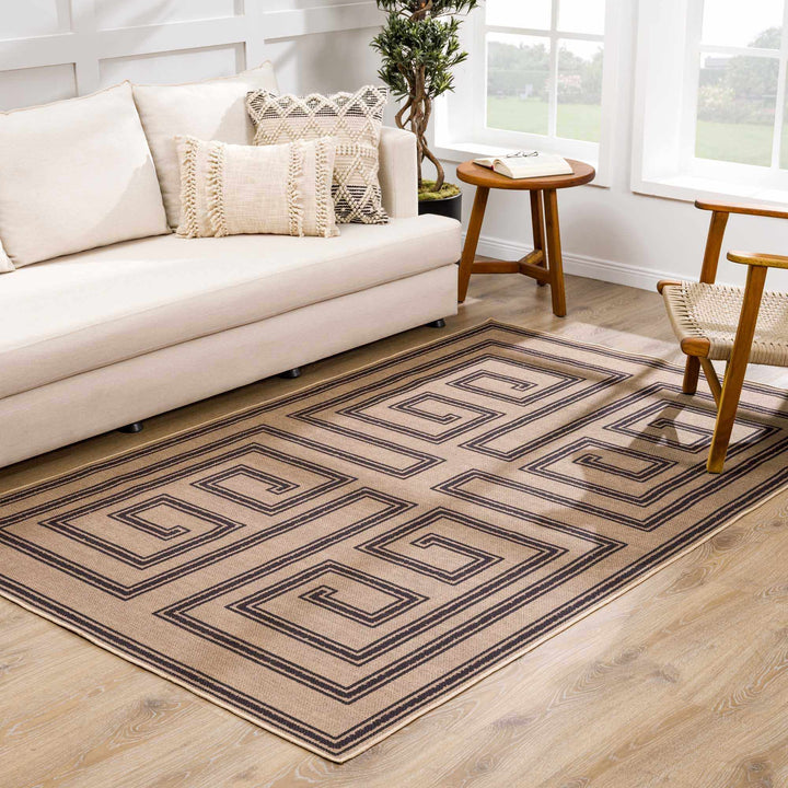 Transitional Style Brown Washable Jutely Rug - The Rug Decor