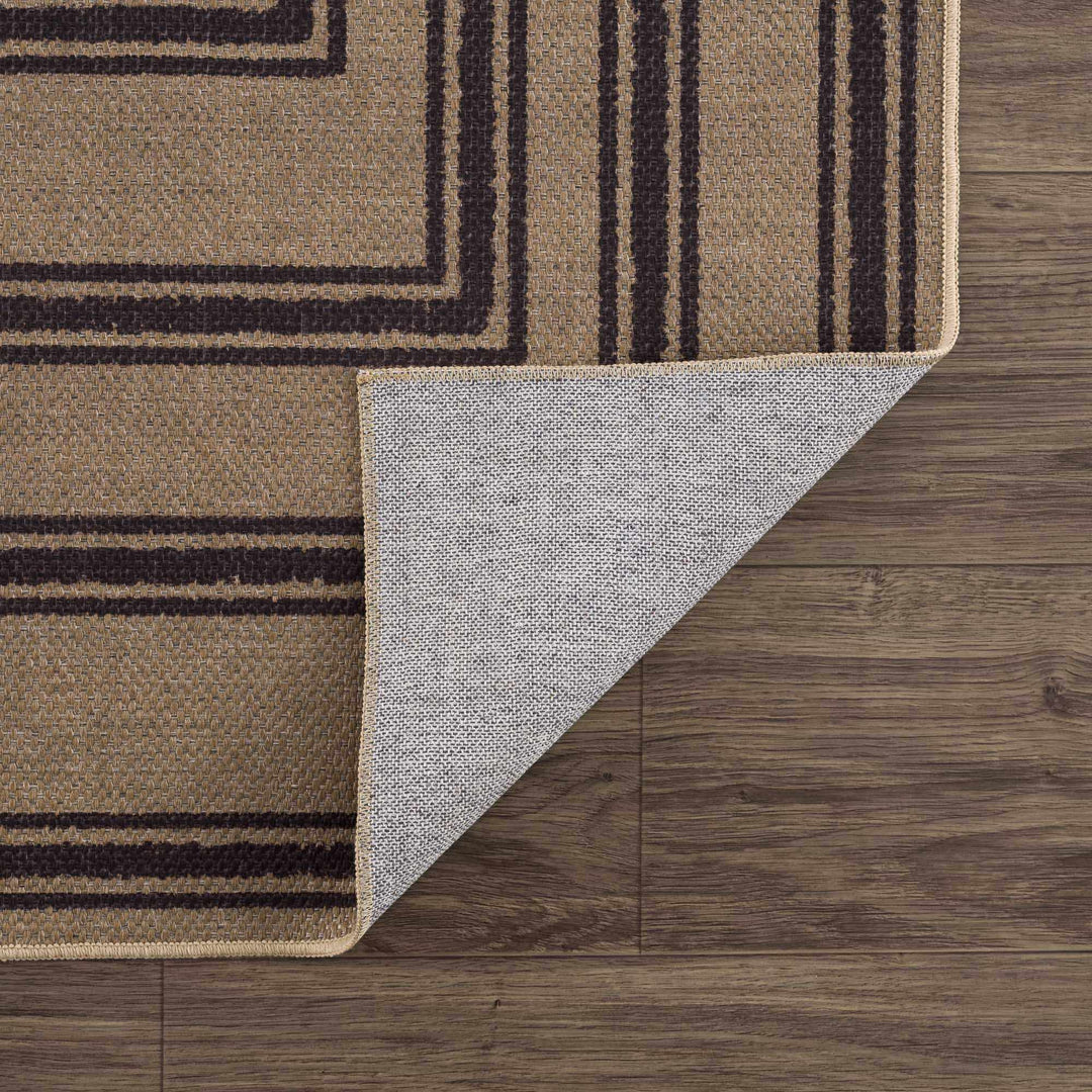 Transitional Style Brown Washable Jutely Rug - The Rug Decor