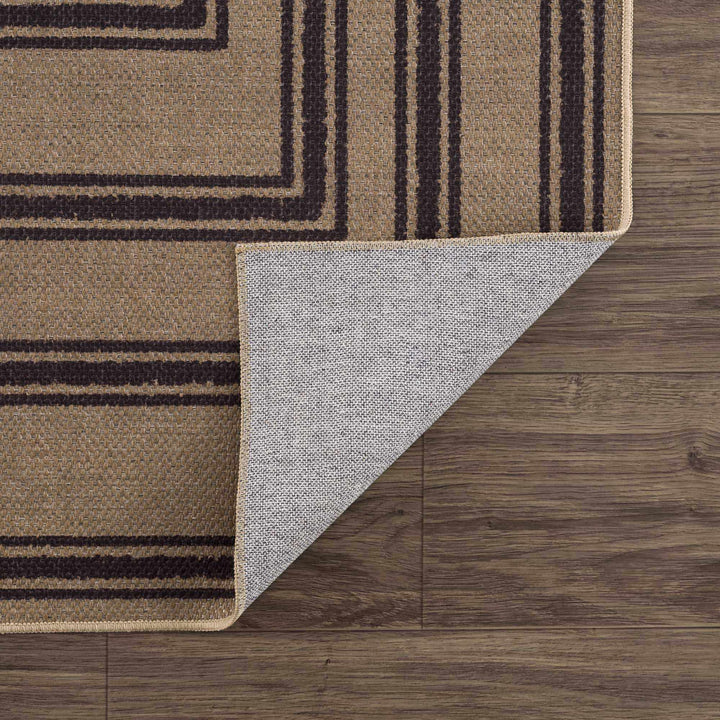 Transitional Style Brown Washable Jutely Rug - The Rug Decor