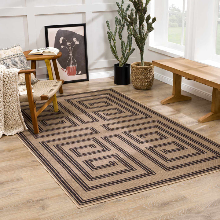 Transitional Style Brown Washable Jutely Rug - The Rug Decor