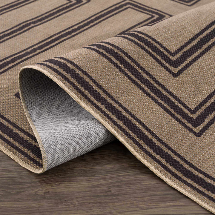 Transitional Style Brown Washable Jutely Rug - The Rug Decor