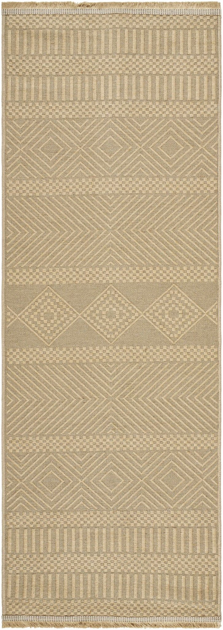 Transitional Style Tan Washable Jute Area Rug - The Rug Decor