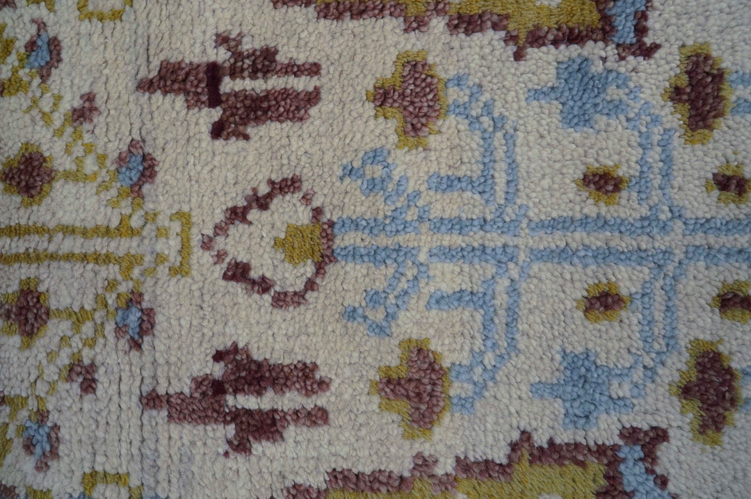 Tree of life Beige And Blue Hand Knotted 2x3 Wool Rug - The Rug Decor